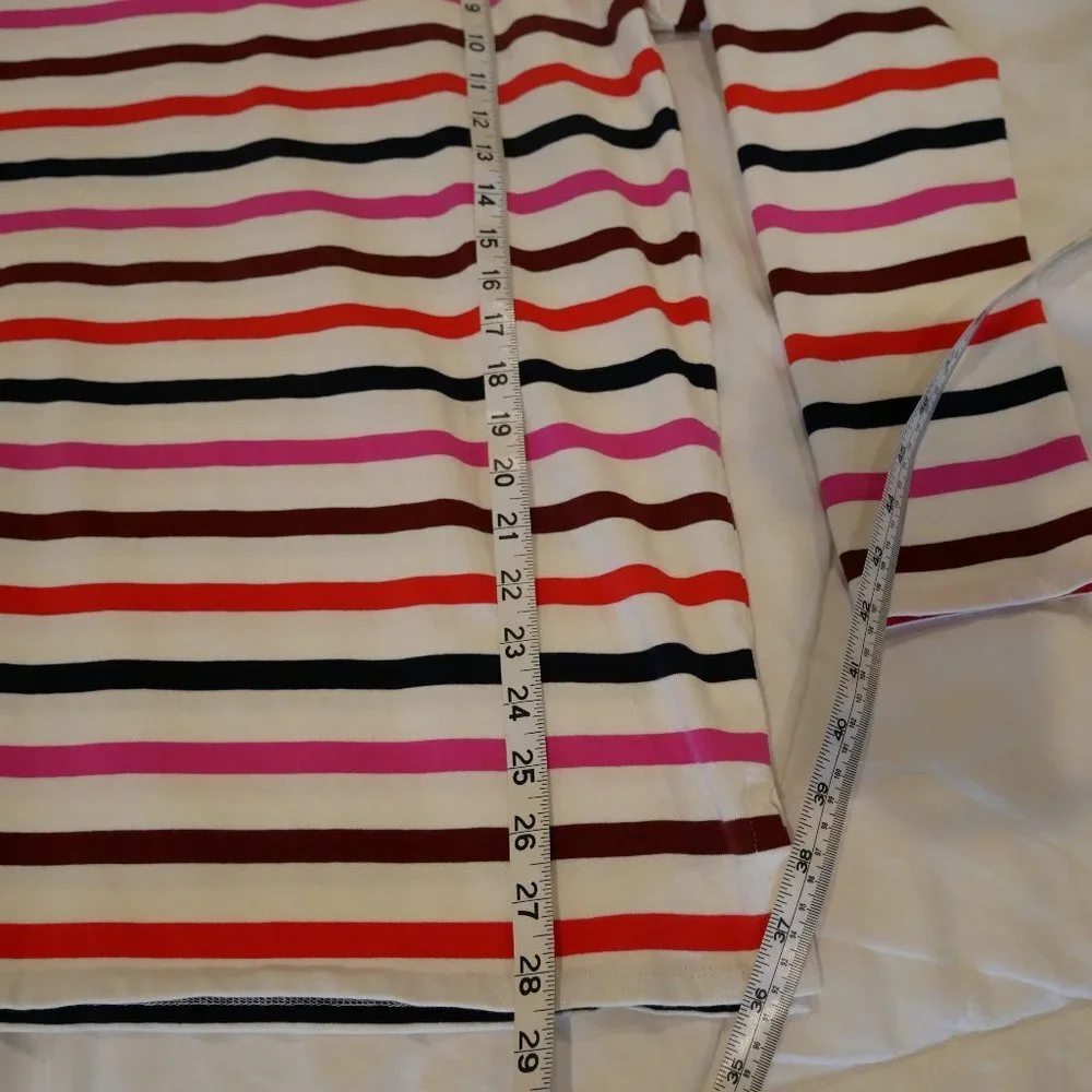 J.Crew Women's Striped Boatneck Cotton Tunic Top Size MEDIUM